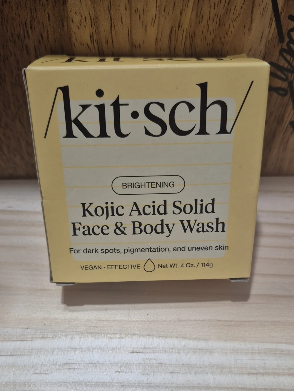 Kitsch Kojic Acid Solid Face & Body Wash — Yellow
